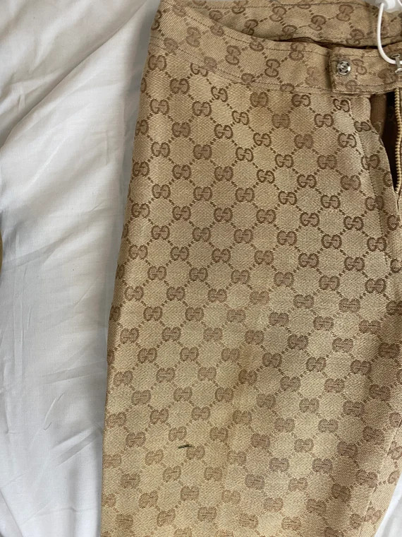 Tan Vintage Gucci Monogram Pants | Etsy | Etsy (US)