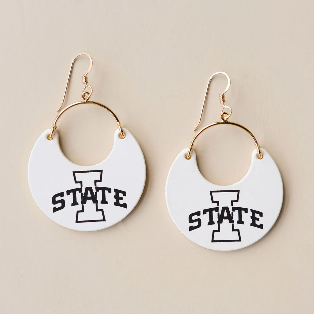 White Iowa State University Ninas | Nickel and Suede