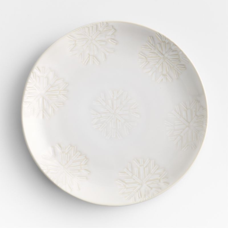 Dover Holiday Christmas Snowflake Dinner Plate | Crate & Barrel | Crate & Barrel