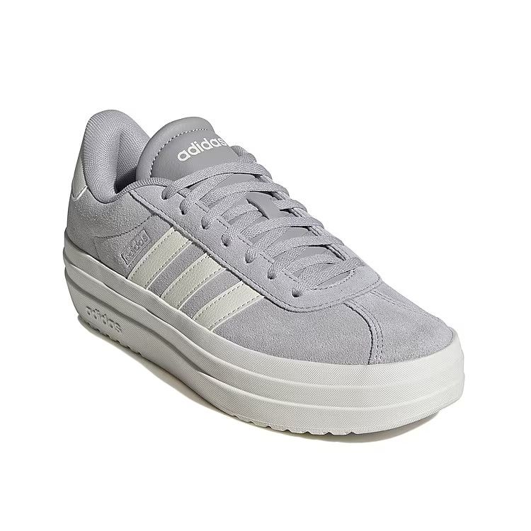 adidas VL Court Bold Sneaker | Women's | Grey/Off White | Size 7.5 | Sneakers | DSW