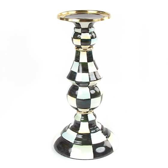 Courtly Check Large Pillar Candlestick | MacKenzie-Childs