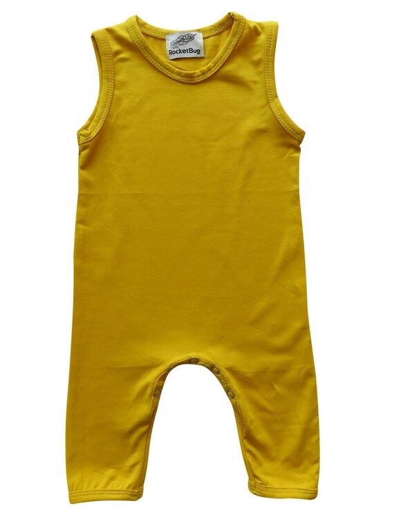 Baby Romper for Boys and Girls--Sleeveless--Mustard--Boy, Girl, Gender Neutral, Trendy, Baby Show... | Etsy (US)