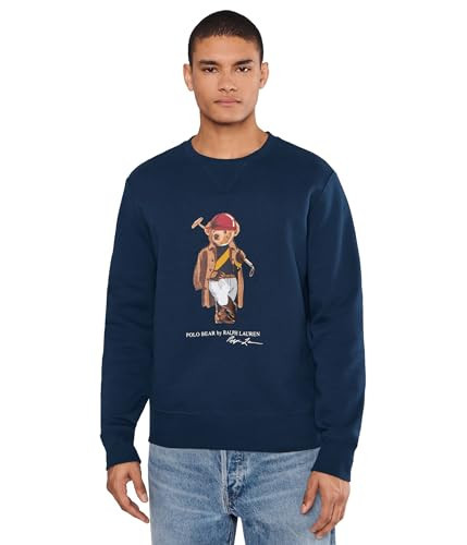 POLO RALPH LAUREN, Men's, Polo Bear Fleece Sweatshirt, Newport Navy/Society Bear, X-Large | Amazon (US)