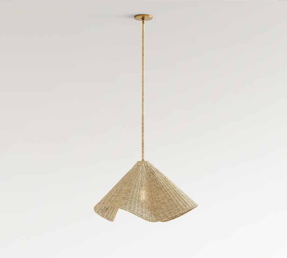 Raya Woven Round Pendant (14"-30") | Pottery Barn (US)