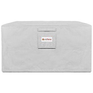 Real Flame Ventura 37" Square Fire Pit Protective Cover in Light Gray | Cymax