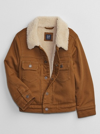 babyGap Sherpa Icon Twill Jacket | Gap Factory