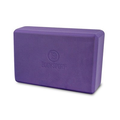BodySport High Density Supportive Foam Yoga Block for Yoga and Pilates, 4-Inch x 6-Inch x 9-Inch, Purple | Target