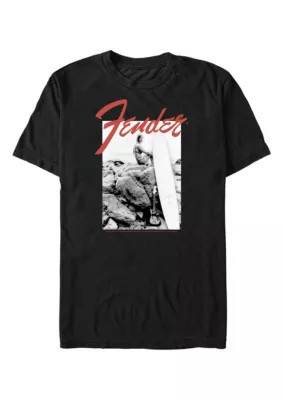 Men's Surfer Fender Graphic T-Shirt, Black, Medium | Belk
