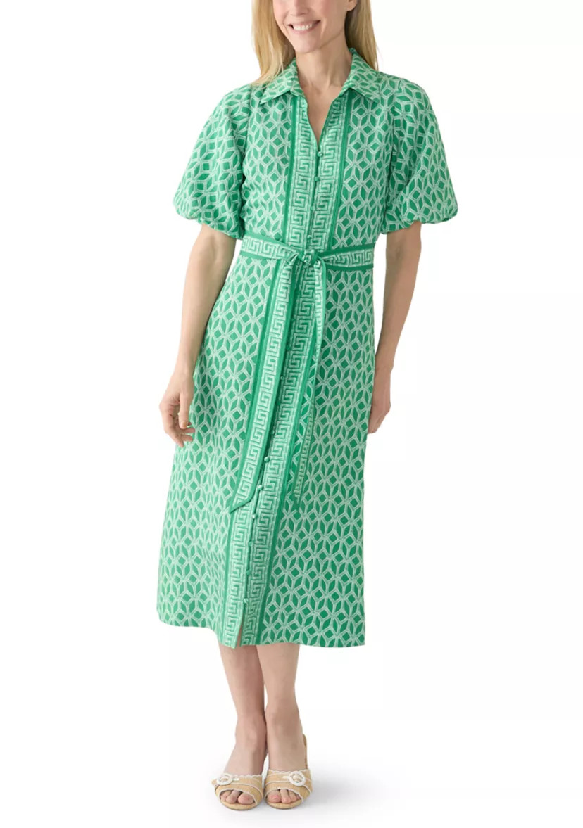 Women's Belted Midi Shirtdress | Belk