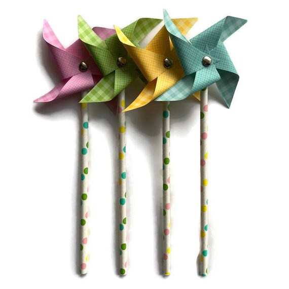 Paper Pinwheels / Pastel Pinwheels / Non-spinning Paper | Etsy | Etsy (US)