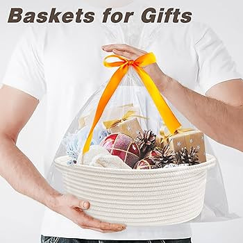 Pro Goleem Small Woven Easter Basket with Gift Bags and Ribbons Durable Burr Baskets for Gifts Em... | Amazon (US)