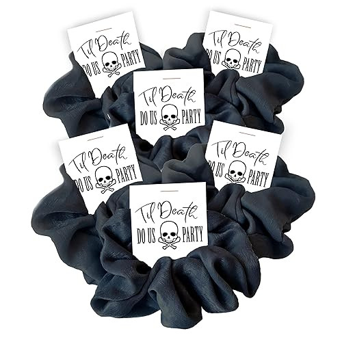 Til Death Do Us Party Gothic Bachelorette Favors, Hair Scrunchies, Halloween Bridal Shower, Bride... | Amazon (US)