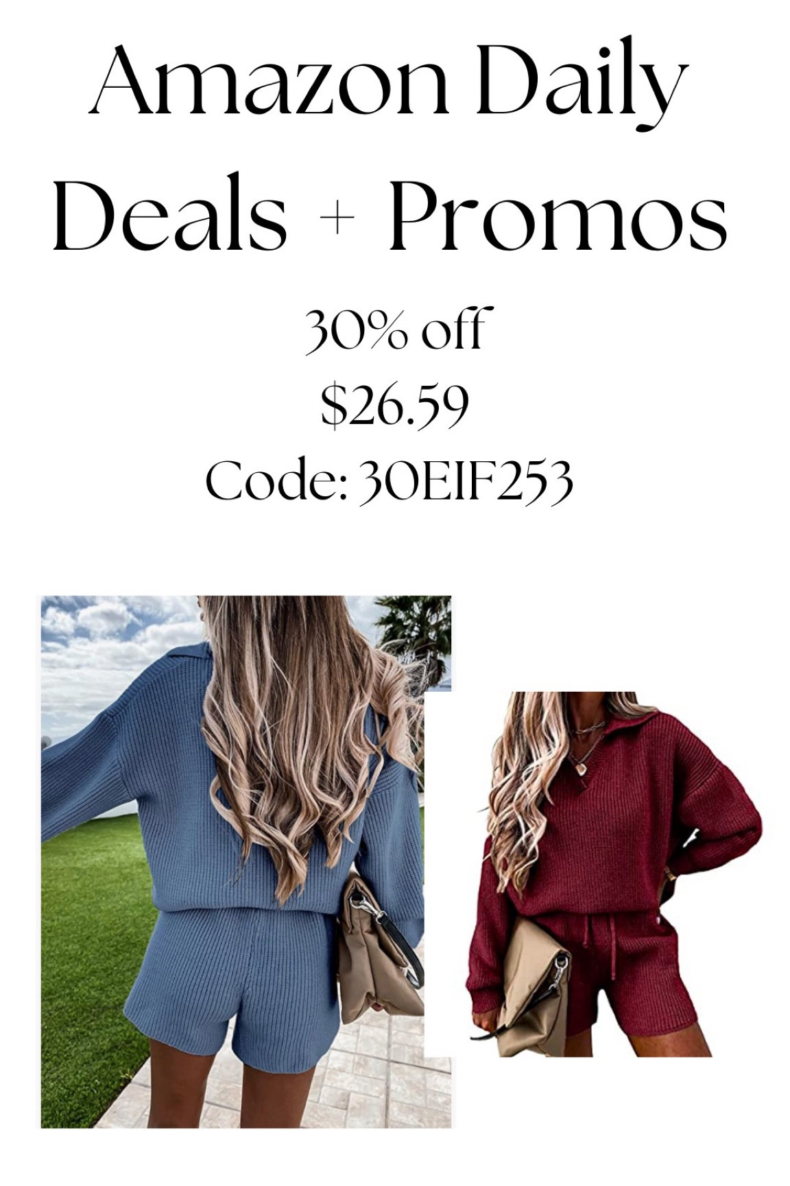 Amazon daily deal with promo code, 30% off this lounge said that is knit making it under $27 

#LTKcurves #LTKsalealert #LTKunder50