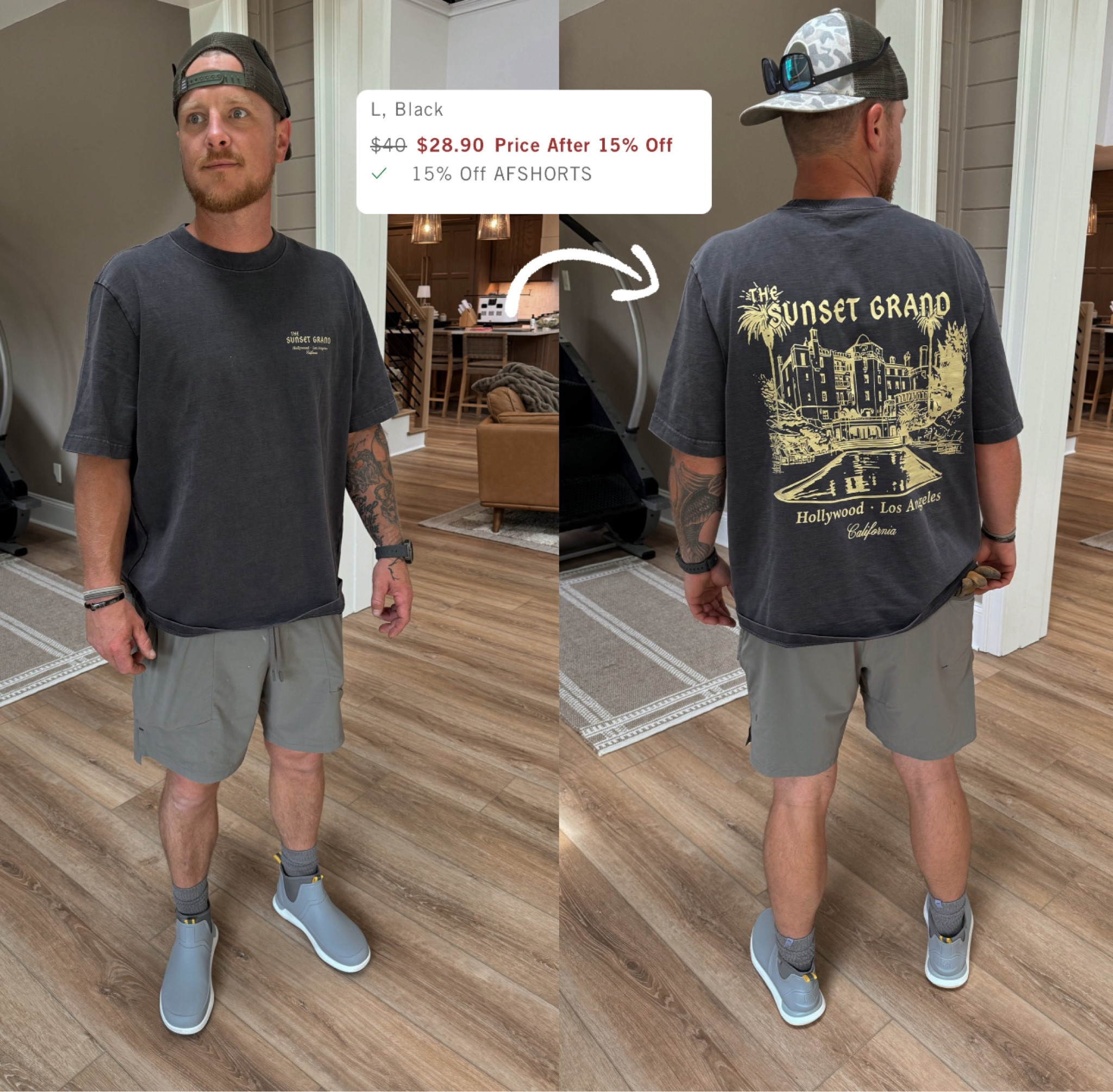 Some of Jds new tees from Abercrombie — he LOVES THEM & the quality is incredible! He wears a size L! 🤎 all 30% off total w/ code AFSHORTS✨

Mens tees / graphics / casual style / Holley Gabrielle 

#LTKMens #LTKFindsUnder50 #LTKSaleAlert