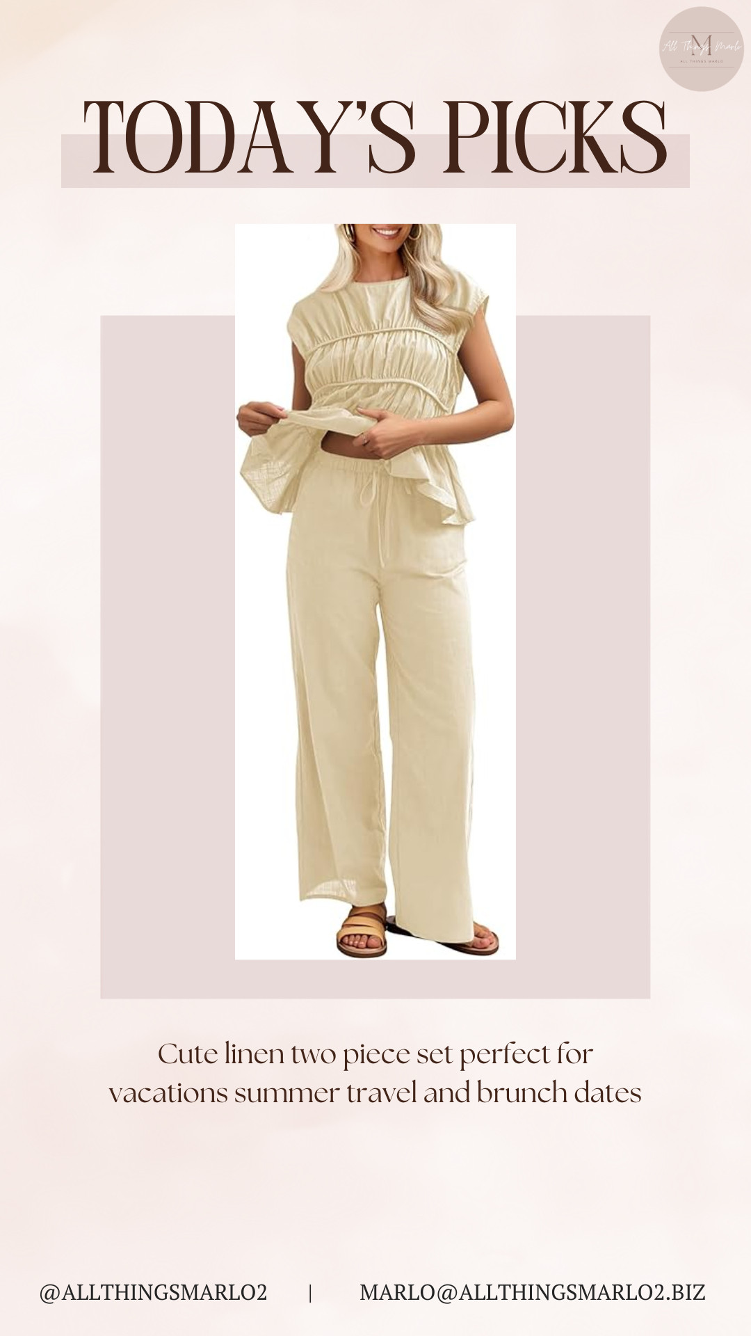 Cute linen two piece set perfect for vacations summer travel and brunch dates 

 #LTKSeasonal #LTKWorkwear #LTKTravel