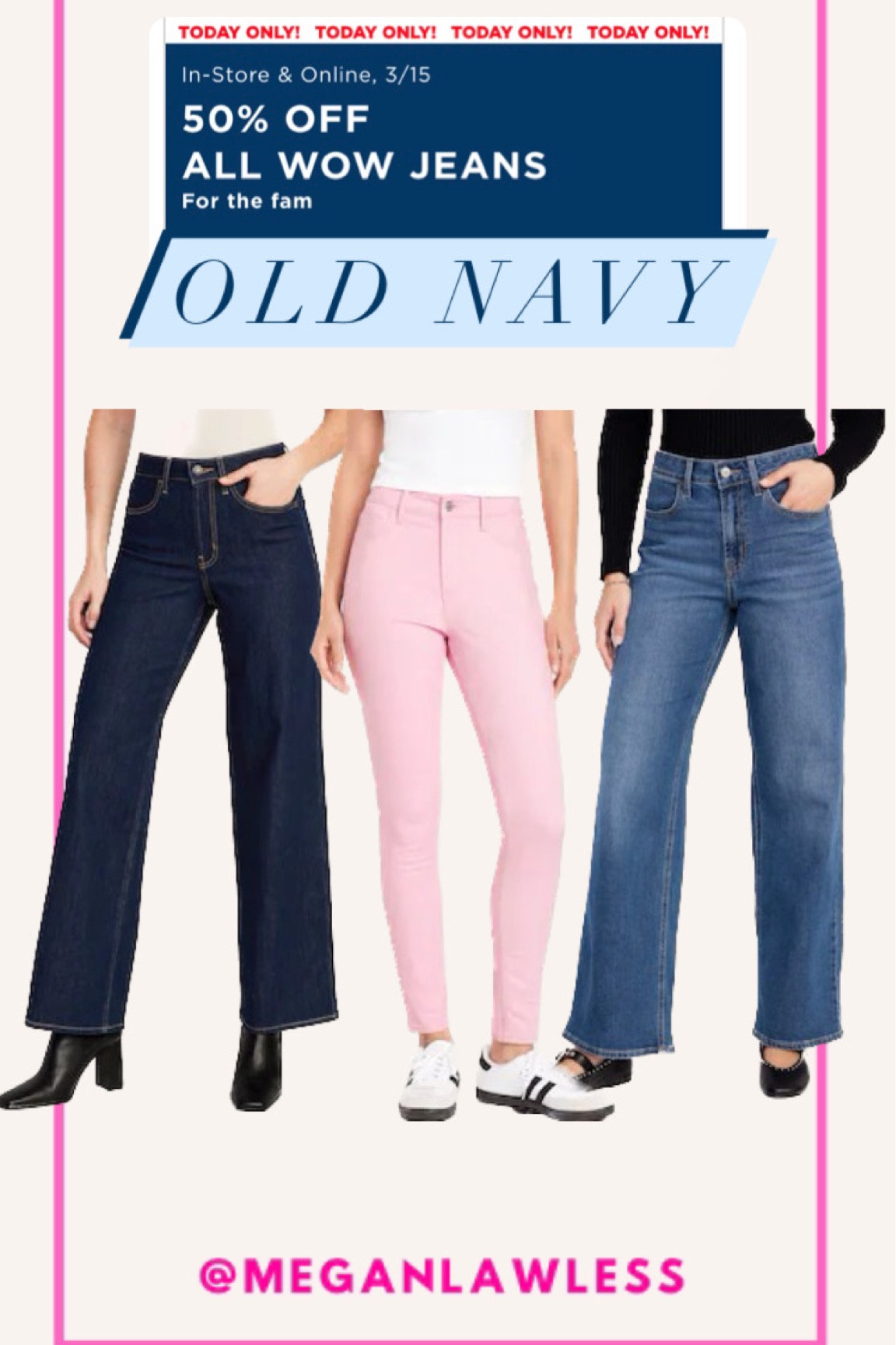 Old navy, 50% off denim, women’s denim, kids denim, toddler denim, denim sale, 50% off jeans, family denim sale 

#LTKsalealert #LTKfamily #LTKmidsize