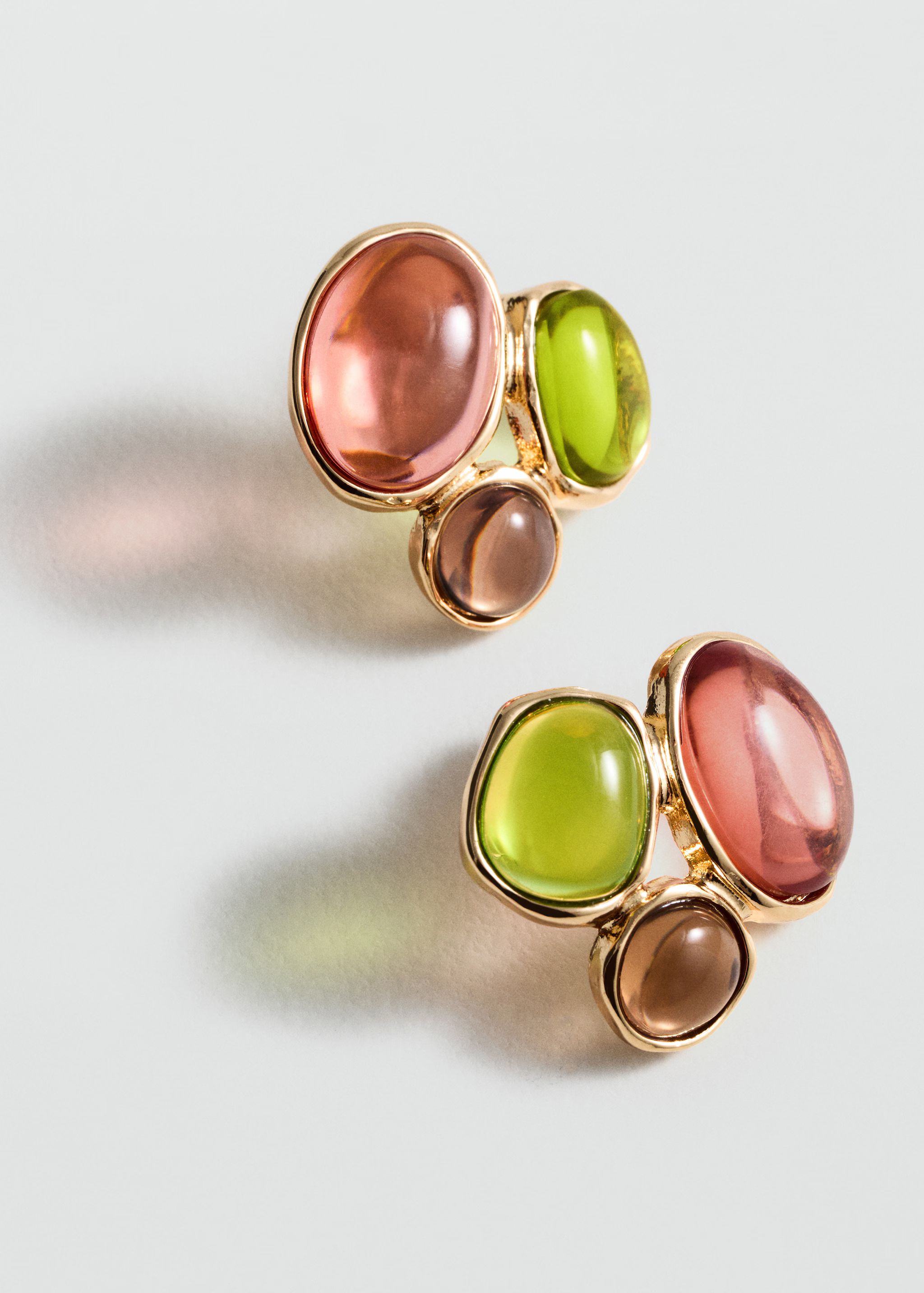 Combined stones earrings - Woman | MANGO USA | MANGO (US)