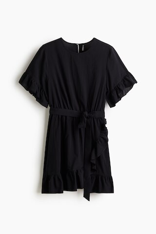 H & M - Ruffle-Trimmed Dress - Black | H&M (US + CA)