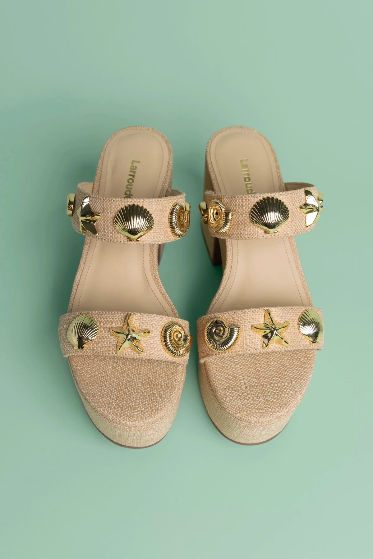 Madison Platform Sandal Beige Raffia | Larroude