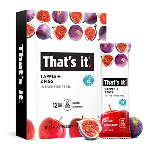 That's it. Apple + Fig Fruit Bars 100% All Natural, No Artificial Ingredients or Preservatives Delicious Healthy Snack for Children & Adults, Vegan, Gluten Free, Paleo, Kosher, Non GMO (12 Pack) | Amazon (US)