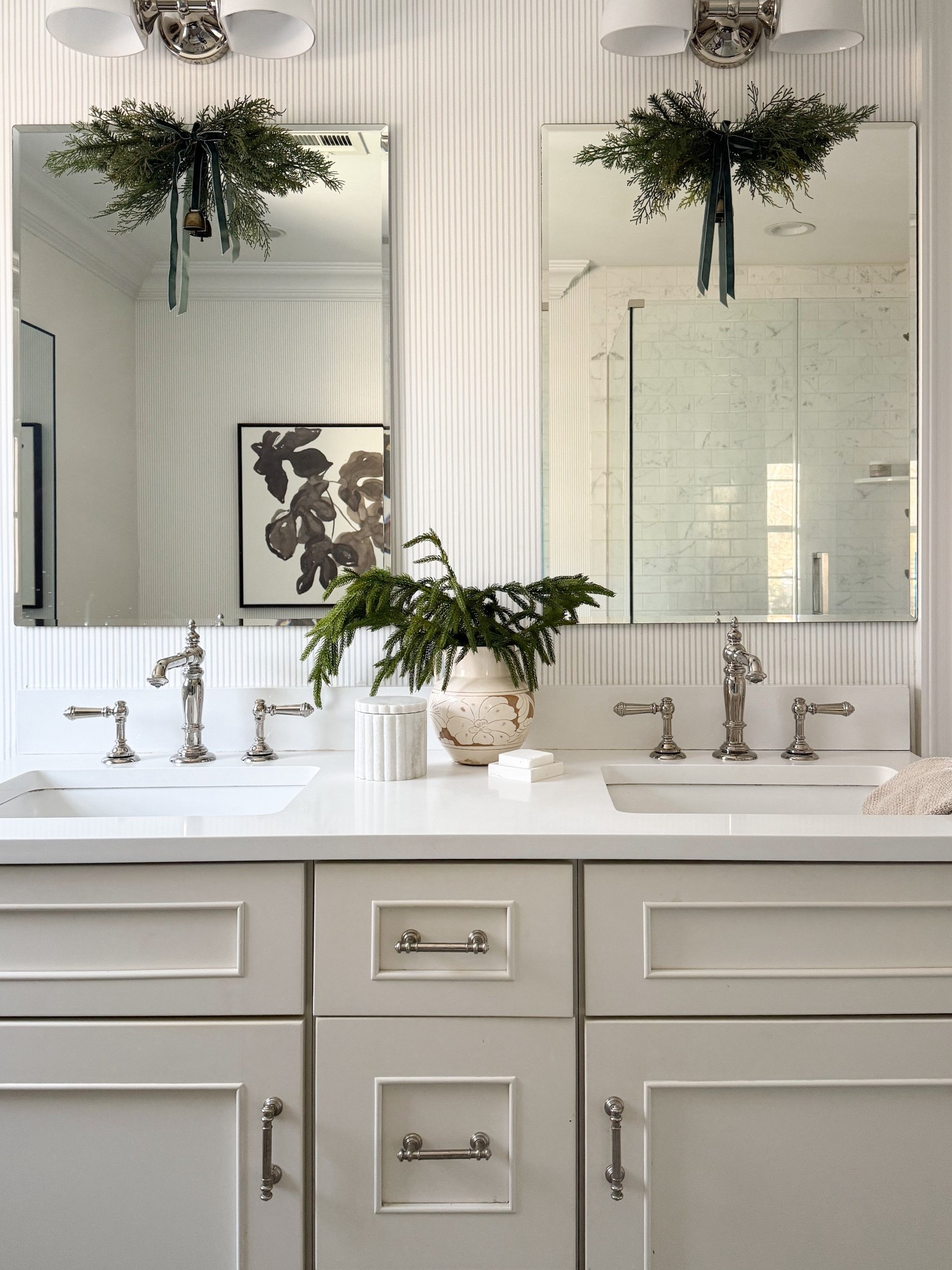 A few stills of our updated primary bathroom! 

We installed new faucets, swapped in a few accessories and seasonal accents and the whole space looks brand new! 

#LTKSeasonal #LTKFindsUnder100 #LTKHome