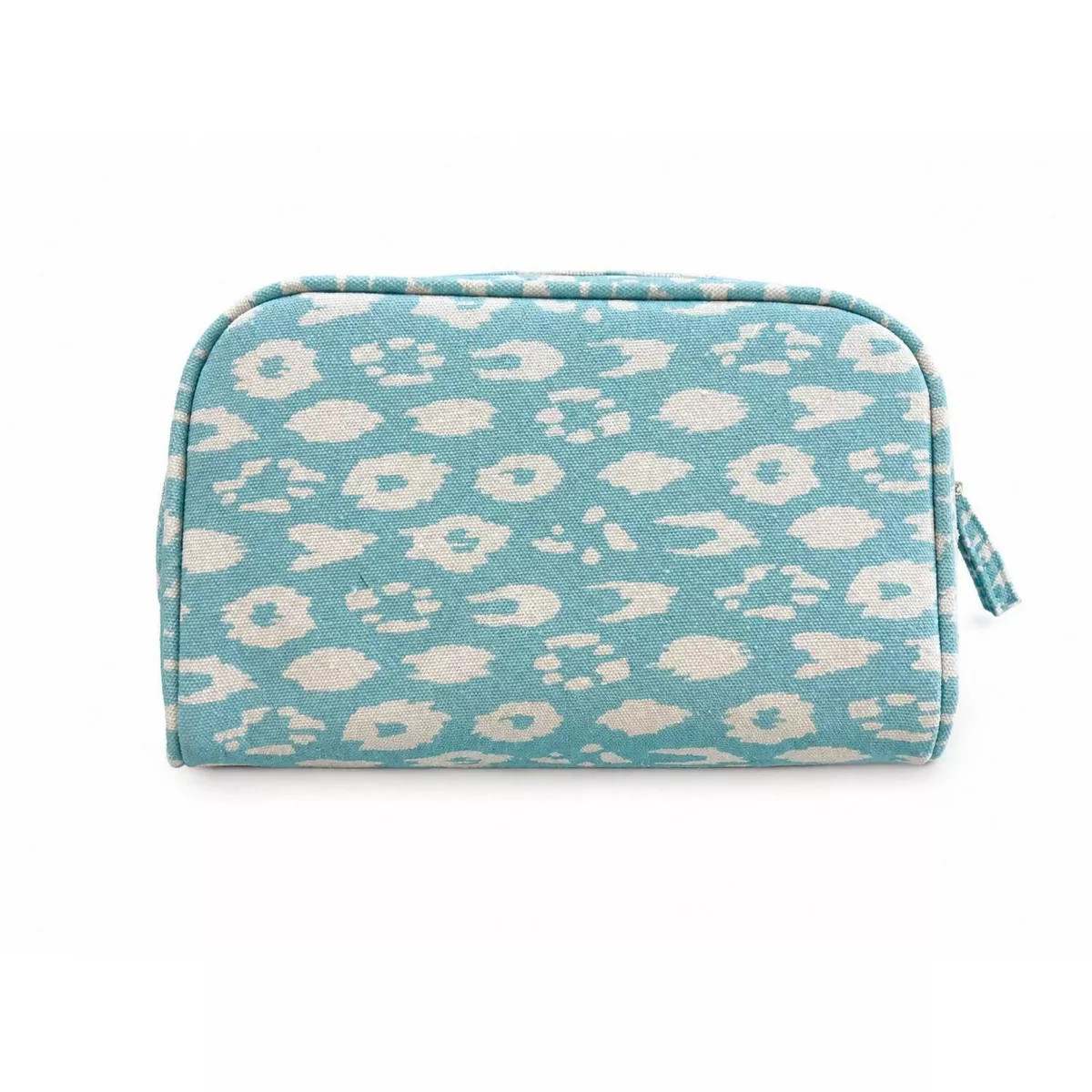 Gartner Studios Double Zip Canvas Leopard Print Blue Pencil Pouch | Target