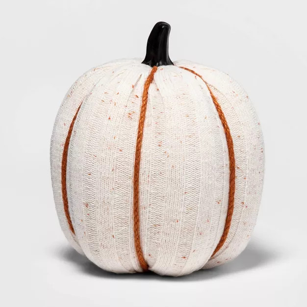 Harvest Ribbed Knit Pumpkin Large White with Color Speckle - Hyde & EEK! Boutique™ | Target