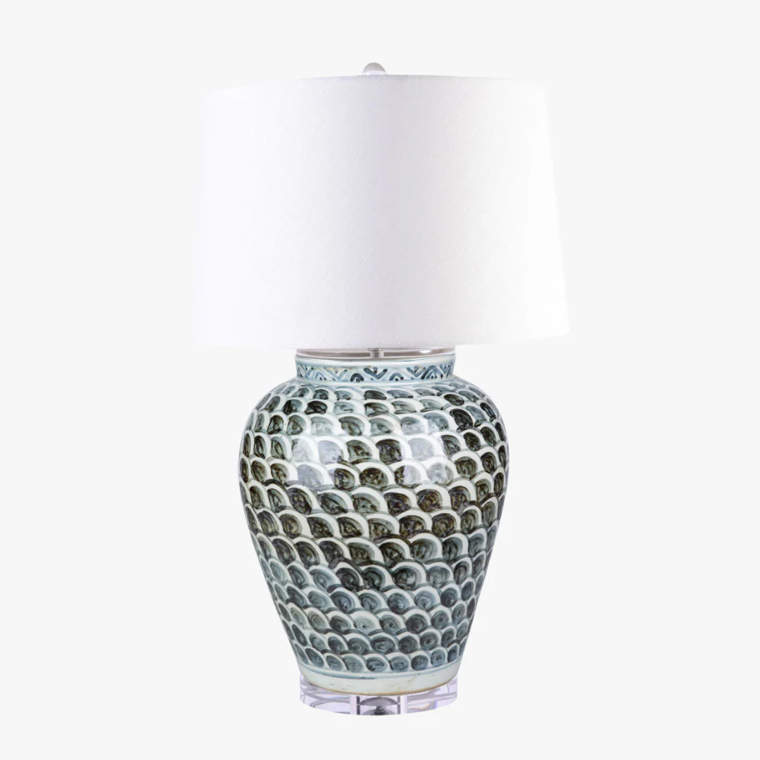 Indigo Fish Scale Lamp | Dear Keaton