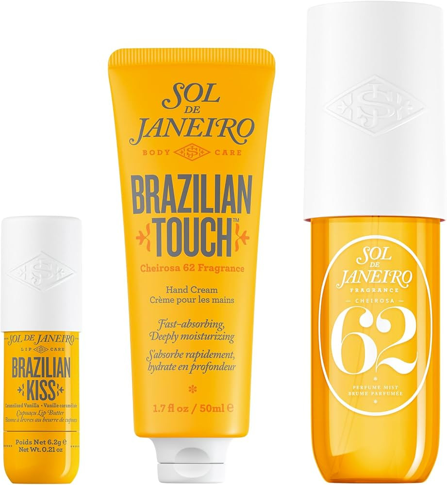 SOL DE JANEIRO Purse Essentials Travel Size Bundle | Brazilian Kiss Lip Butter, Brazilian Touch H... | Amazon (US)