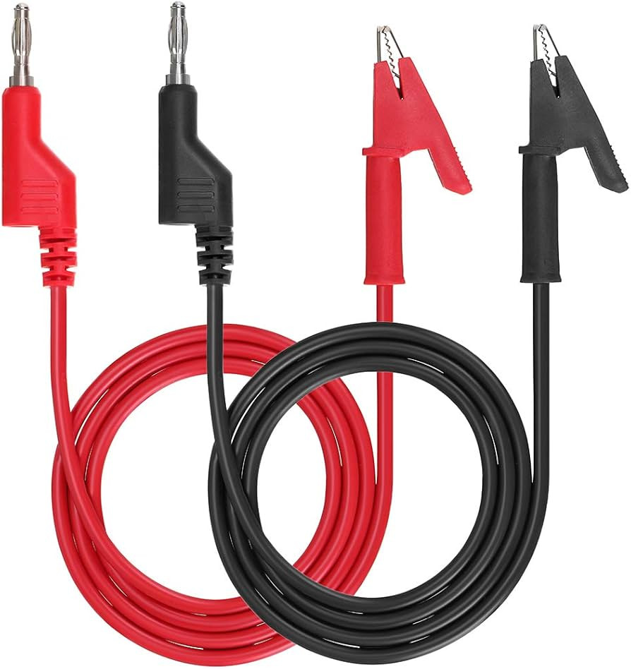Sumnacon Multimeter Banana Plug to Crocodile Alligator Clip Test Probe, 2PCS 4mm Stackable Colorf... | Amazon (US)