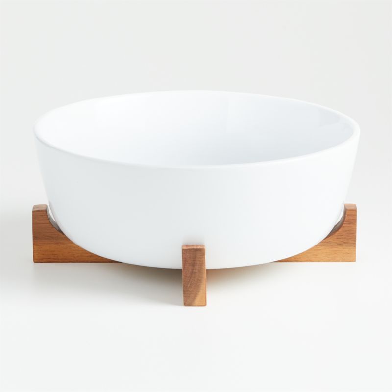 Oven to Table Serving Bowl with Trivet + Reviews | Crate & Barrel | Crate & Barrel