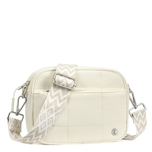 CLUCI Quilted Crossbody Bags for Women Lightweight Puffer Shoulder Bag Travel Purses with Wide Strap | Amazon (US)