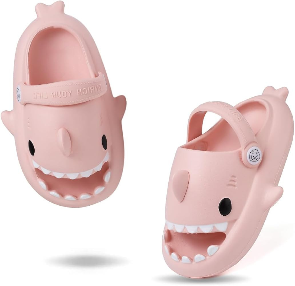 Coolloog Kids Shark Slides Toddler Girls Boys Cute Cartoon Summer Cloud Slippers Toddler Baby Non... | Amazon (US)