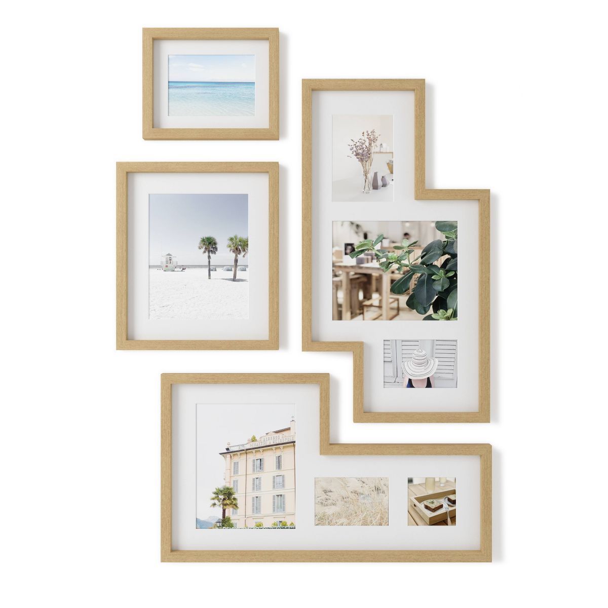 27.25" x 15.13" Set of 4 Mingle Gallery PD Multiple Image Frame Light Brown - Umbra | Target