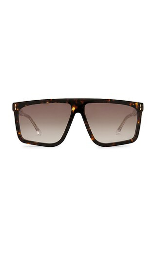 Rectangular Flat Top Sunglasses in Brown | Revolve Clothing (Global)