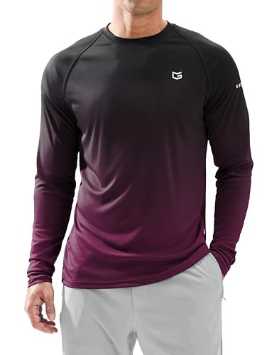 Men's Sun Protection Long Sleeve Shirts UPF 50+ Rash Guard for Men SPF UV Fishing Workout Hiking Athletic Running Shirt | Amazon (US)