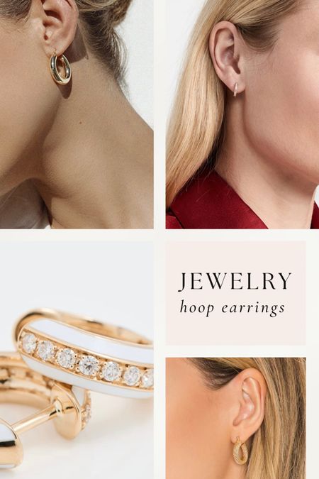 A few of the hoop earrings I am eyeing right now! #goldjewelry #jewelry 

#LTKstyletip #LTKunder50 #LTKunder100