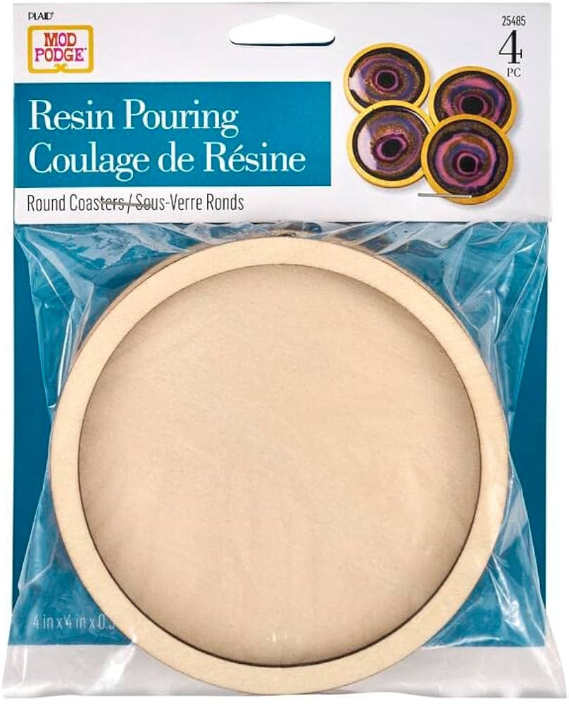Mod Podge Coasters, Wood, Set of 4 Kit, Pouring Surface for Epoxy, DIY Supplies for Resin Arts an... | Amazon (US)
