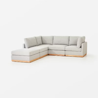 5pc Woodland Hills Modular Sectional Light Gray - Threshold™ designed with Studio McGee | Target