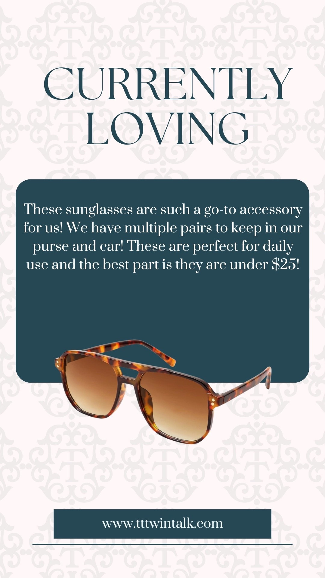 These sunglasses are such a go-to accessory for us! We have multiple pairs to keep in our purse and car! These are perfect for daily use and the best part is they are under $25!

#LTKOver40 #LTKBeauty #LTKSeasonal