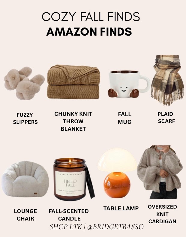 Cozy fall Amazon finds to make your home and wardrobe feel ready for the season 🍂 From fuzzy slippers and chunky knit blankets to fall candles, cozy cardigans and plaid scarves—these autumn essentials are perfect for chilly days at home.

#LTKselfcare #LTKSeasonal #LTKSaleAlert