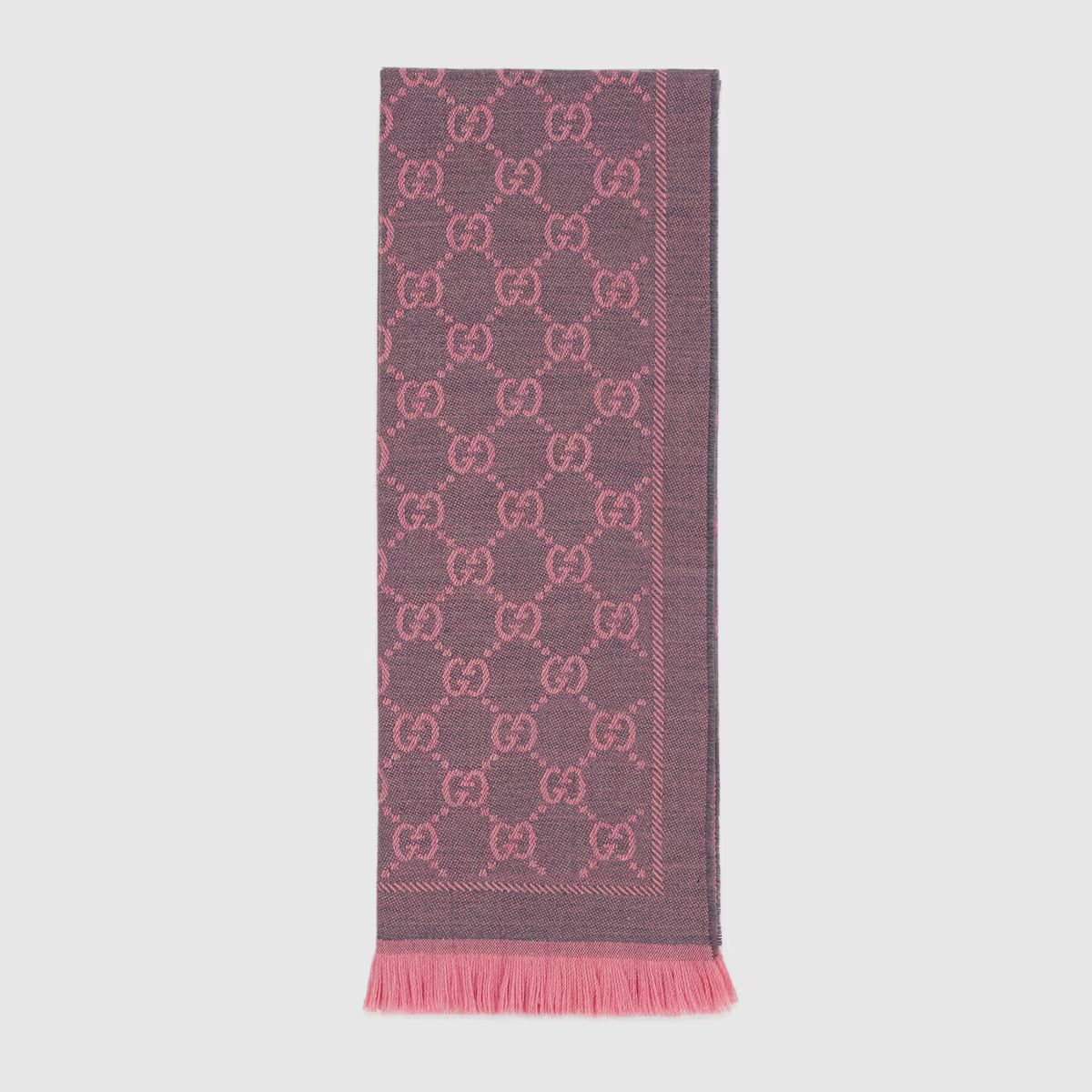 GG jacquard pattern knitted scarf | Gucci (AU)
