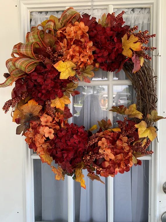 Fall Hydrangea Wreath | Etsy | Etsy (US)
