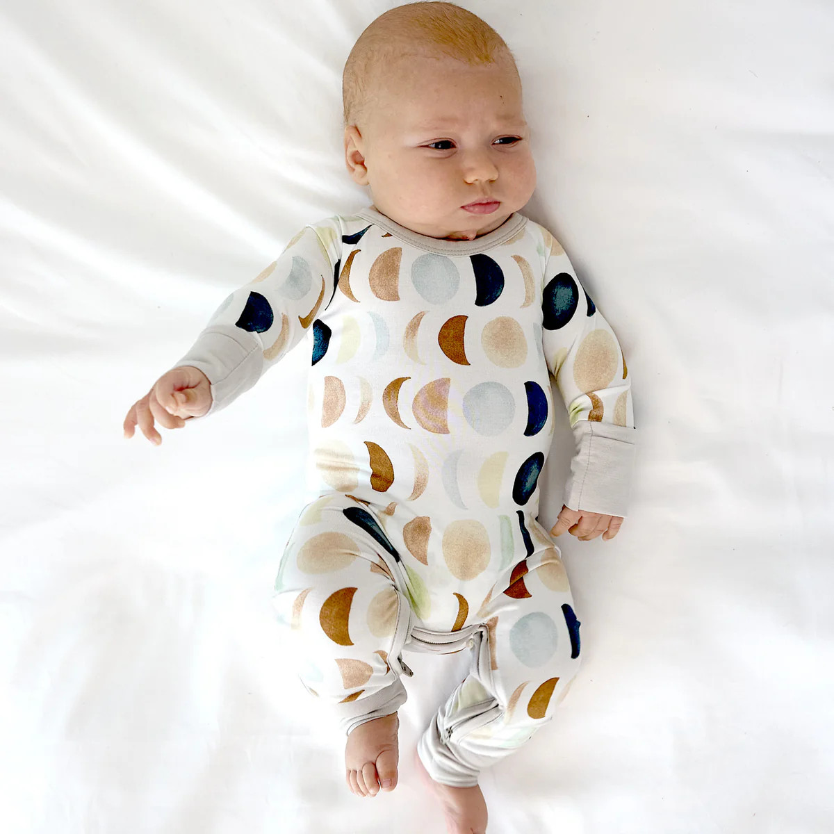 Luna Neutral Crescent Zippy | Little Sleepies
