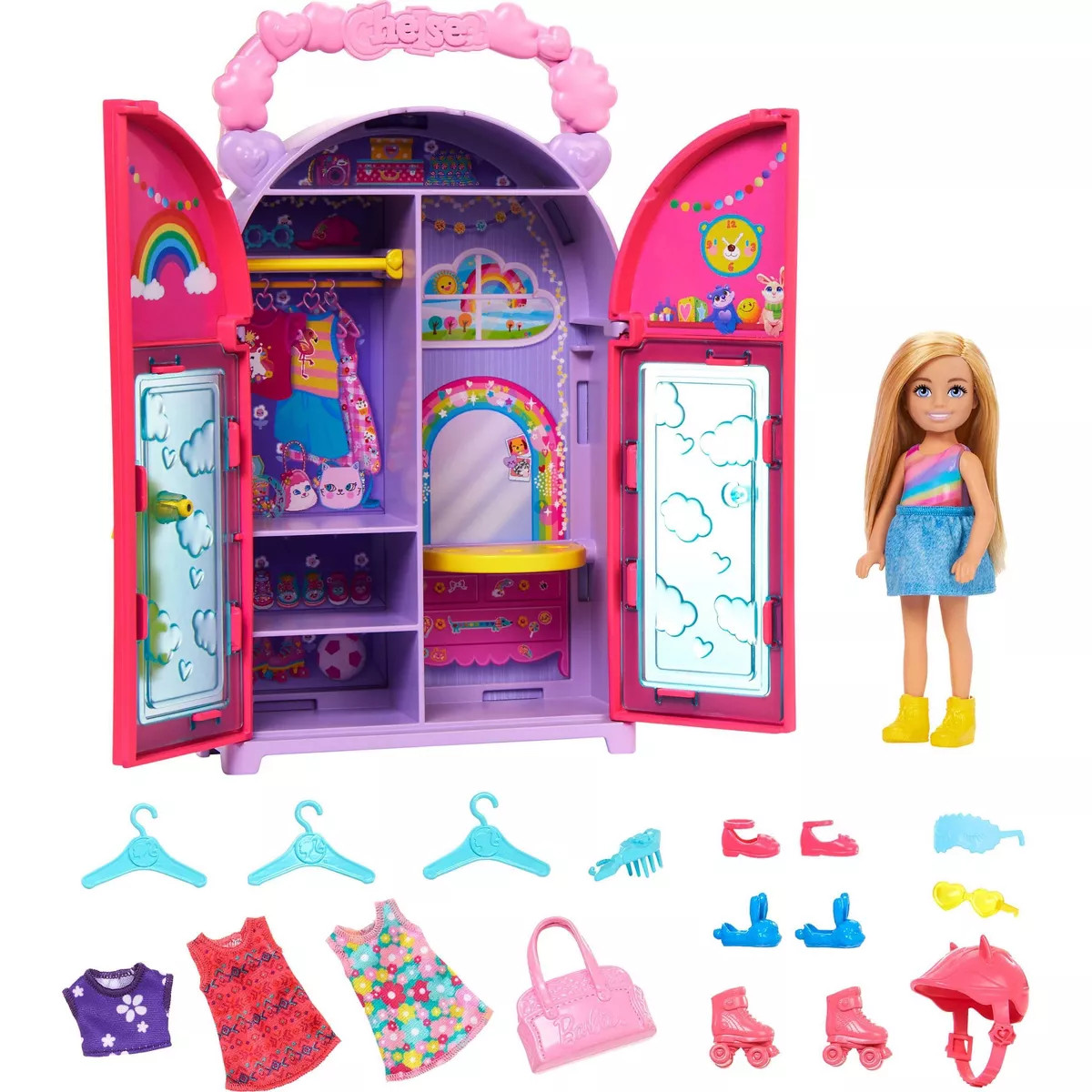 Barbie Chelsea Doll & Closet Toy Playset with Clothes & Accessories Set 17pc | Target