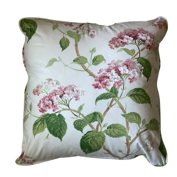 Colefax & Fowler Summerby Chintz Pink & Green Pillow | Mintwood Home