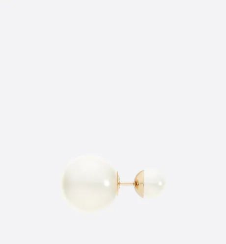 Dior Tribales Earrings Gold-Finish Metal and White Resin Pearls - Fashion Jewelry - Women's Fashi... | Dior Beauty (US)