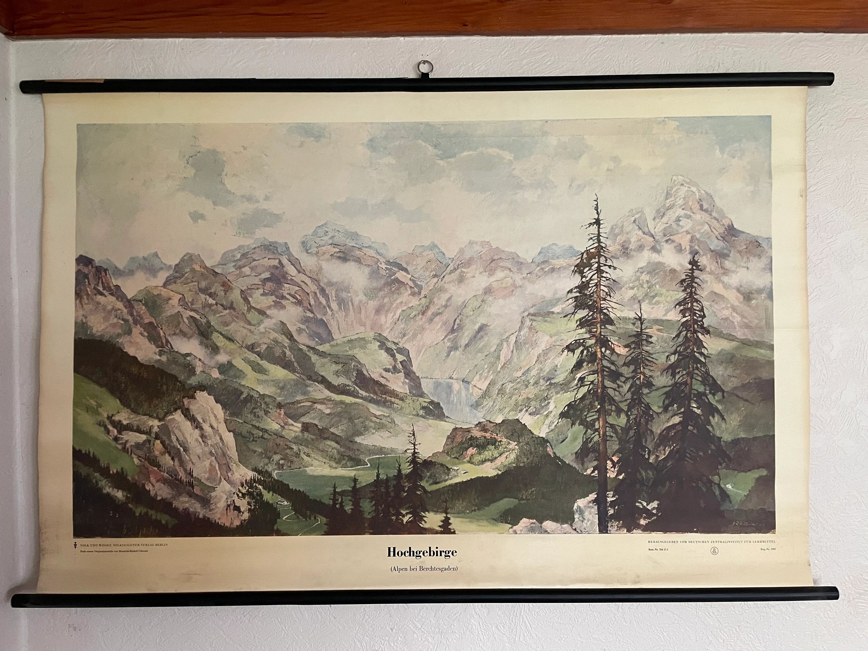 Vintage HIGH MOUNTAINS ALPS School Chart Roll Down Educational Chart - Etsy | Etsy (US)