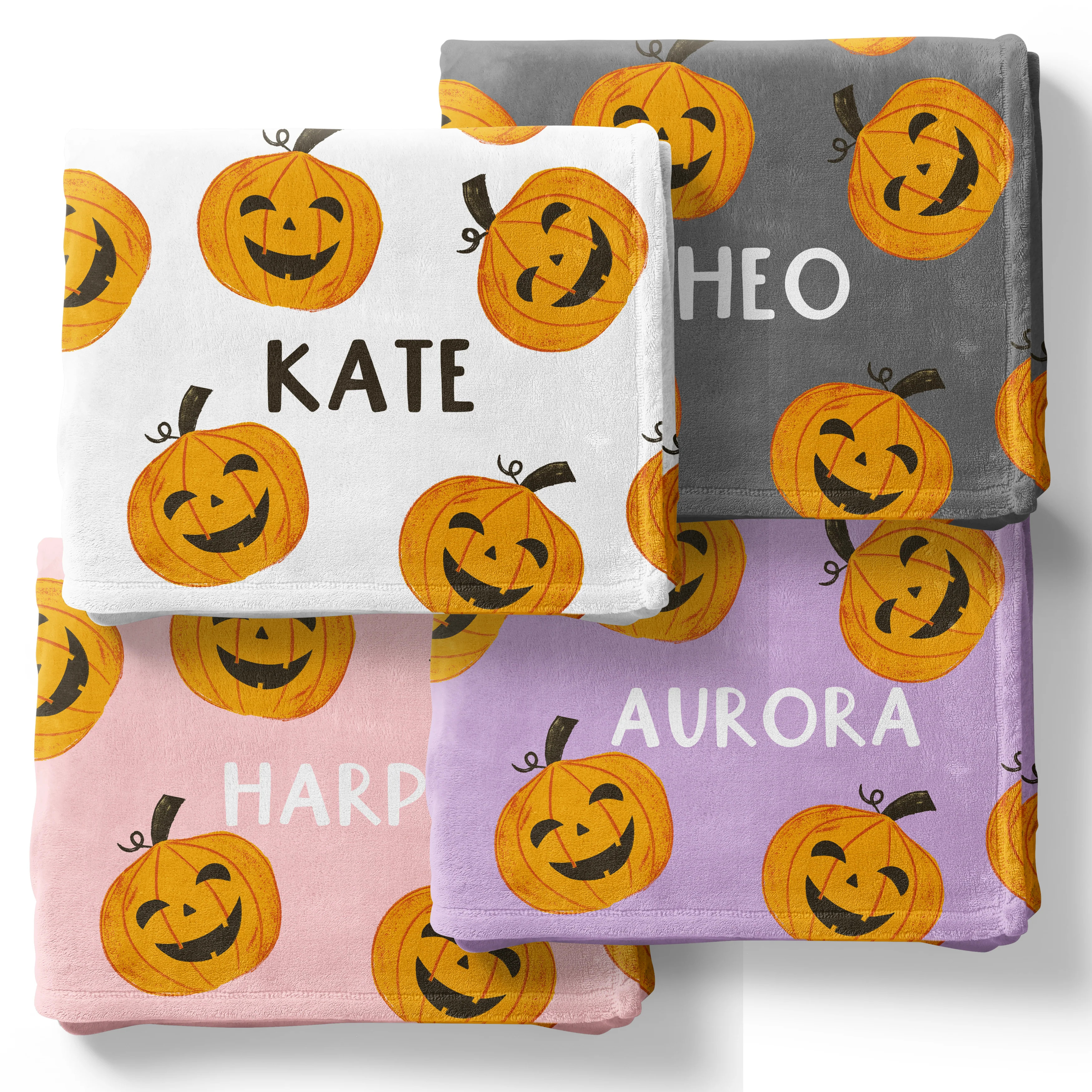 Happy Pumpkins - Personalized Blanket | The Little Lemons Company