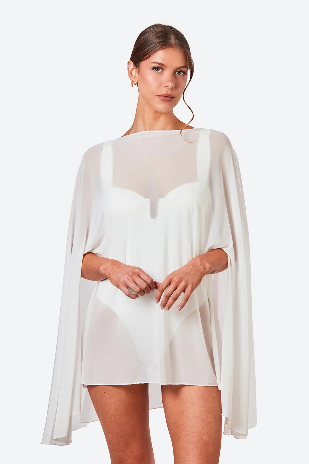 THE PAIGE PONCHO - IVORY | Dolce Leone Swim
